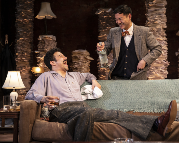 Tennessee Williams (Juan Francisco Villa) and William Inge (Daniel K. Isaac) share a little drink in The Gentleman Caller.