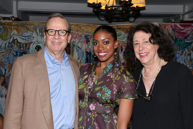 Condola Rashad poses with Manhattan Theatre Club&#39;s Barry Grove and Lynne Meadow.