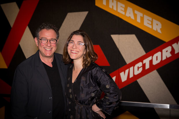 Michael Greif and Jenny Gersten get a photo together between events at the New 42nd Street gala.