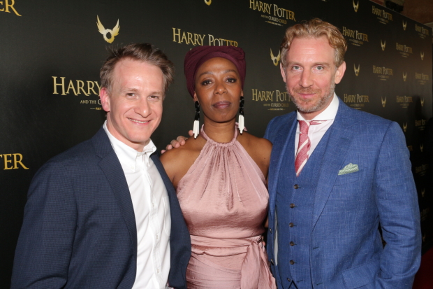 Paul Thornley (right) with Jamie Parker, Cursed Child&#39;s Harry Potter, and Noma Dumezweni, who plays Hermione.