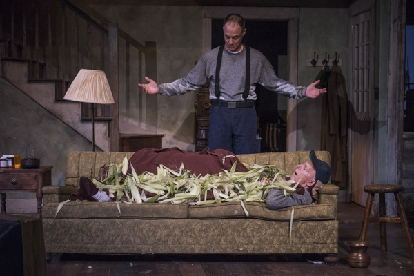 Timothy Edward Kane and Larry Yando in a scene from Buried Child, directed by Kimberly Senior, at Glencoe's Writers Theatre.