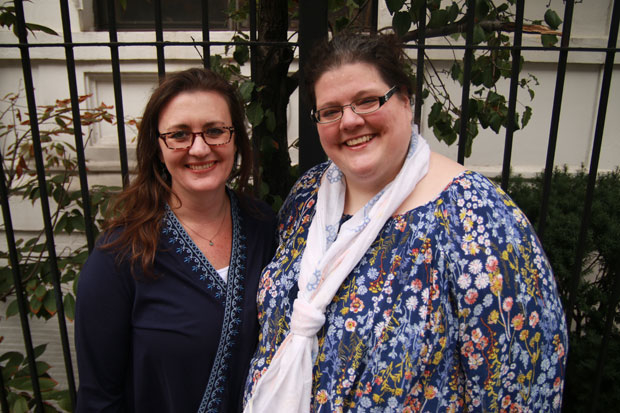 Lisa Rothe and Kelli Lynn Harrison of the League of Professional Theatre Women.
