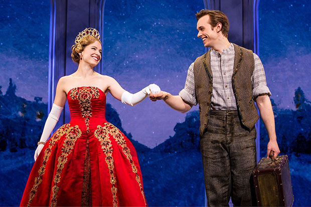 Zach Adkins (right) makes his Broadway debut opposite Christy Altomare in Anastasia.