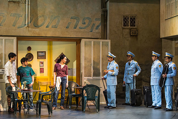 The Broadway cast of The Band&#39;s Visit at the Ethel Barrymore Theatre.