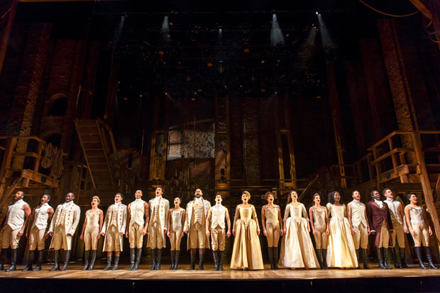A scene from the Broadway production of Hamilton. 