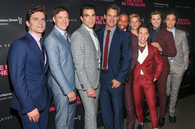 The cast of Broadway&#39;s The Boys in the Band celebrate the 50th anniversary of Matt Crowley&#39;s play.