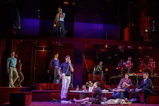 The Broadway production of The Boys in the Band takes place on David Zinn&#39;s two-tier set.