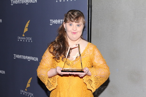 Jamie Brewer won the 2018 Drama Desk Award for Outstanding Featured Actress in a Play.