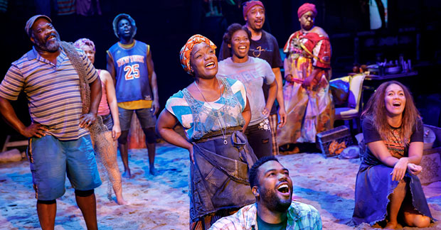 The Broadway cast of Once on This Island will recreate their in-the-round set during their Tony performance this Sunday at Radio City.