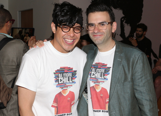 Be More Chill cast member George Salazar with composer/lyricist Joe Iconis.