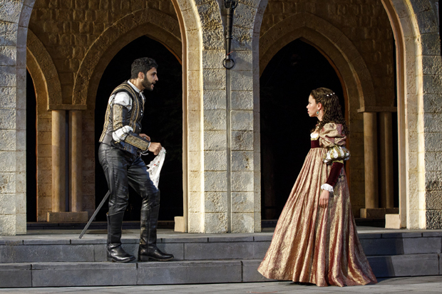 Babak Tafti and Flor De Liz Perez appear in the Shakespeare in the Park Othello.