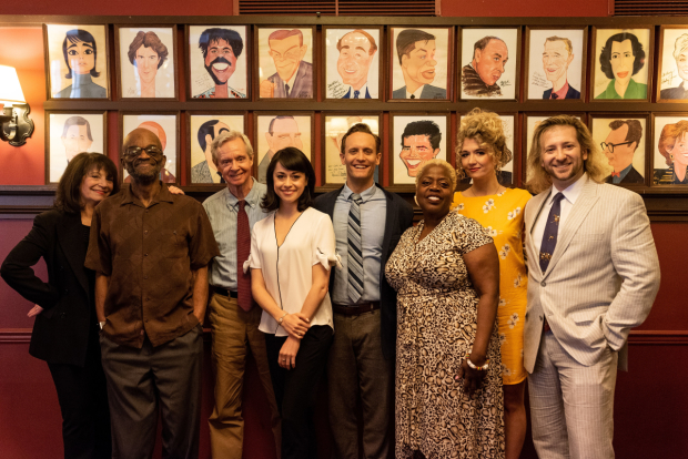 The company of Perfect Picture meet the press at Sardi&#39;s.