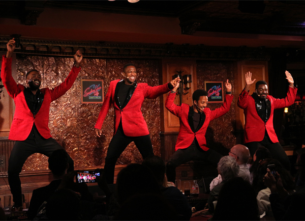 The men of Smokey Joe&#39;s Cafe sing &quot;On Broadway.&quot;