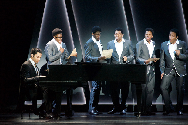 The cast of Berkeley Repertory Theatre's production of Ain&#39;t Too Proud—The Life and Times of The Temptations, making its east coast premiere at the Kennedy Center.