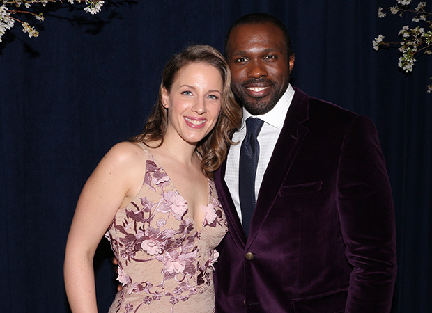Jessie Mueller and Joshua Henry at the opening of Carousel.