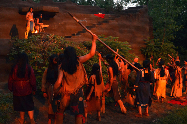 A scene from Allan W. Eckert&#39;s Tecumseh! at the Sugarloaf Mountain Amphitheatre.