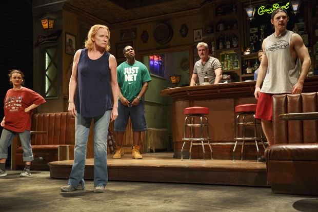 Alison Wright, Johanna Day, Khris Davis, James Colby, Carlo Albán, and Will Pullen starred in the Broadway production of Lynn Nottage&#39;s Sweat.