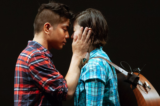 Jon Viktor Corpuz and Angel Lin star in Interstate, directed by Jessi D. Hill, for NYMF at the Acorn Theatre.