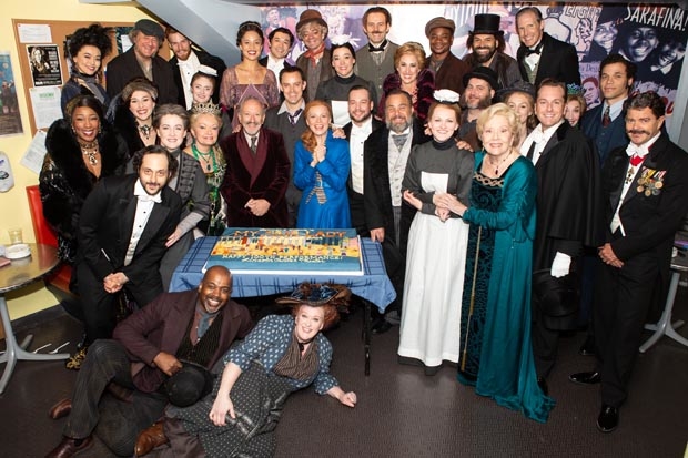 The company of My Fair Lady celebrates their 100th performance on Broadway.