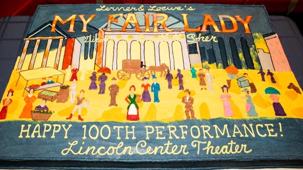 My Fair Lady&#39;s cast celebrated with a very special cake.