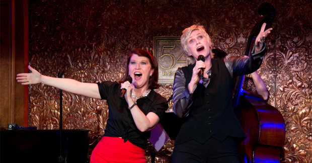 Kate Flannery and Jane Lynch in their cabaret show.