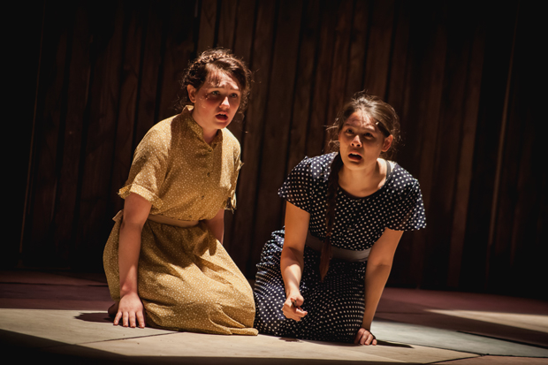 Chloe Rice and Roni Shelley Perez in Comfort Women: A New Musical.