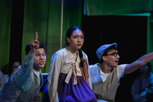 Sam Hamashima, Abigail Choi Arader, and Jake Vielbig in Comfort Women: A New Musical.
