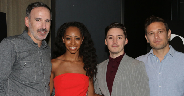 King Kong director/choreographer Drew McOnie (third-from-left) with cast members Erik Lochtefeld, Christiani Pitts, and Eric William Morris.