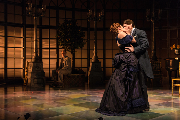 Boyd Gaines, Sierra Boggess, and Andrew Veenstra in The Age of Innocence.