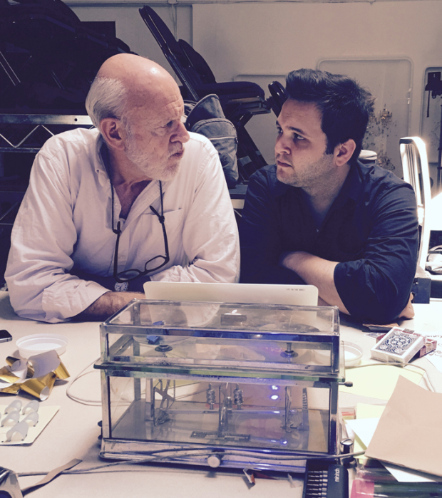 DelGaudio with In &amp; Of Itself director Frank Oz.