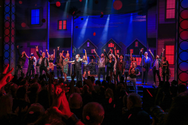 Curtain call during the opening-night performance of Gettin&#39; the Band Back Together at the Belasco Theatre.