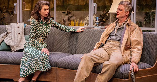 Janie Brookshire and Chris Henry Coffey in Mint Theater&#39;s revival of Lillian Hellman&#39;s Days to Come.