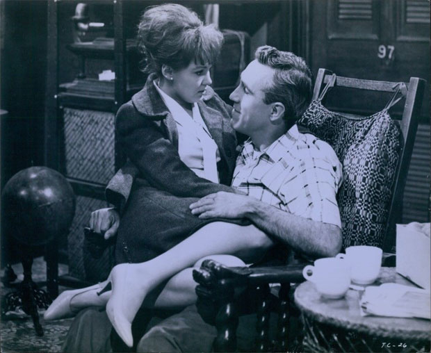 Barbara Harris with Jason Robards in A Thousand Clowns (1965).