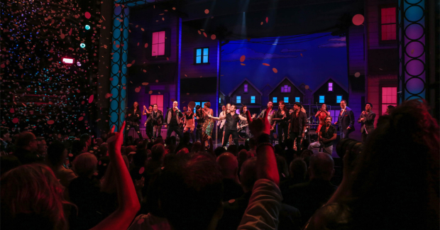 Curtain call during Gettin&#39; the Band Back Together at the Belasco Theatre.