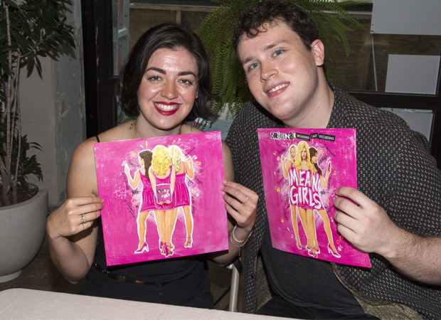 Barrett Wilbert Weed and Grey Henson show off Mean Girls records.