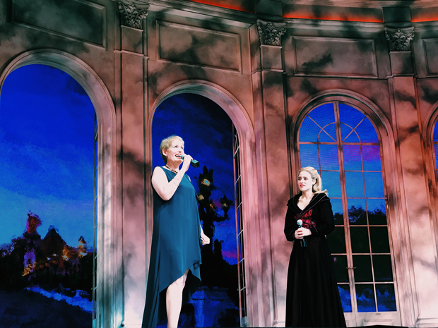 Christy Altomare looked on as Liz Callaway sang during the Friday, September 7, performance of Anastasia.