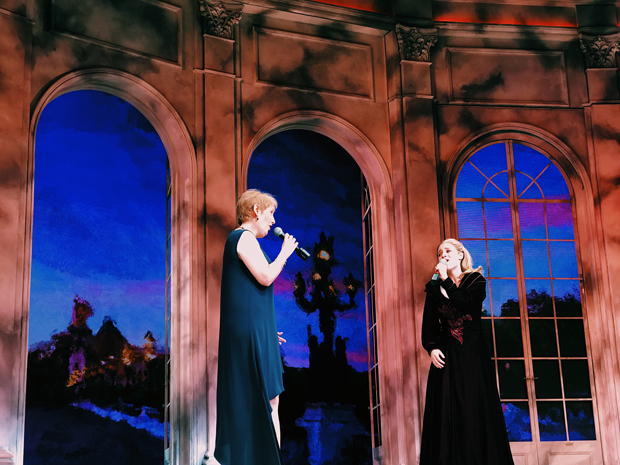 The two Anyas, Liz Callaway and Christy Altomare, acknowledged each other through song at Anastasia on Friday, September 7.