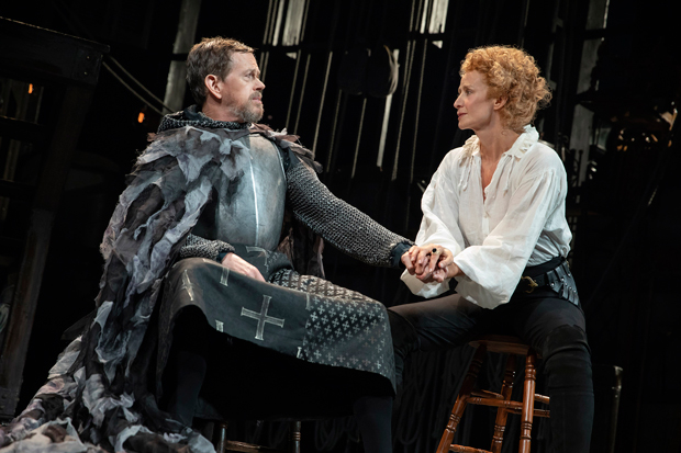 Dylan Baker as Constant Coquelin and Janet McTeer as Sarah Bernhardt in Bernhardt/Hamlet.