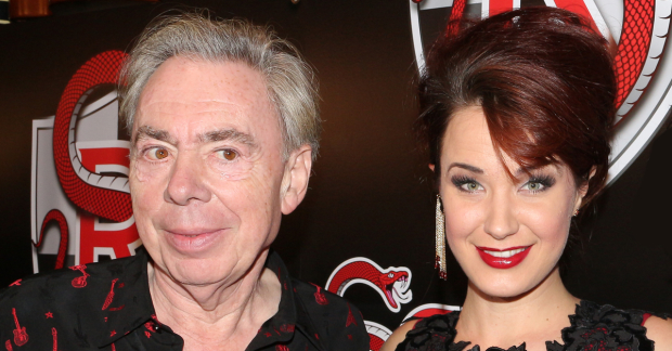 Andrew Lloyd Webber and Sierra Boggess at the opening of School of Rock.