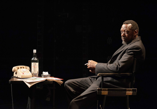 Edwin Lee Gibson as Dick Gregory in Turn Me Loose, directed by John Gould Rubin, at Arena Stage.