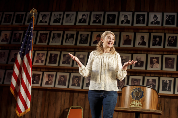 Heidi Schreck delivers a wildly enthusiastic performance in What the Constitution means To Me.