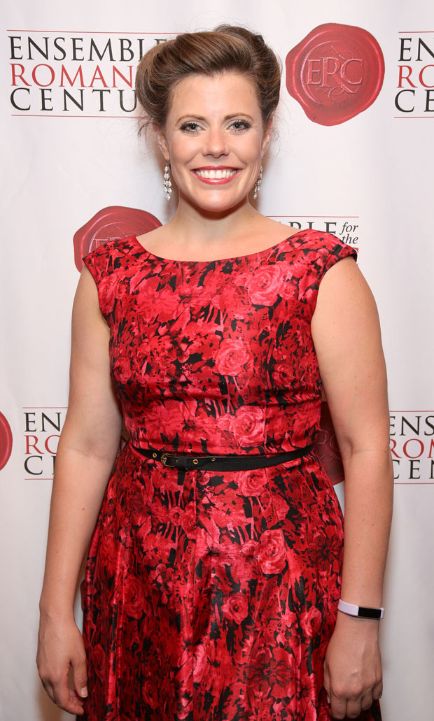 Soprano Kristina Bachrach celebrates opening night of Because I Could Not Stop.