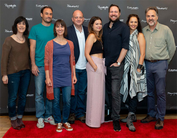 The cast and crew of The Thanksgiving Play, set to make its world premiere at Playwrights Horizons.