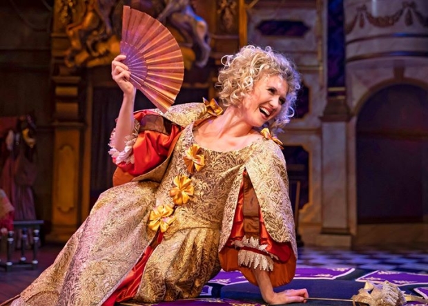 Scarlett Strallen as the title character in Nell Gwynn, directed by Christopher Luscombe, at Chicago Shakespeare Theater. 