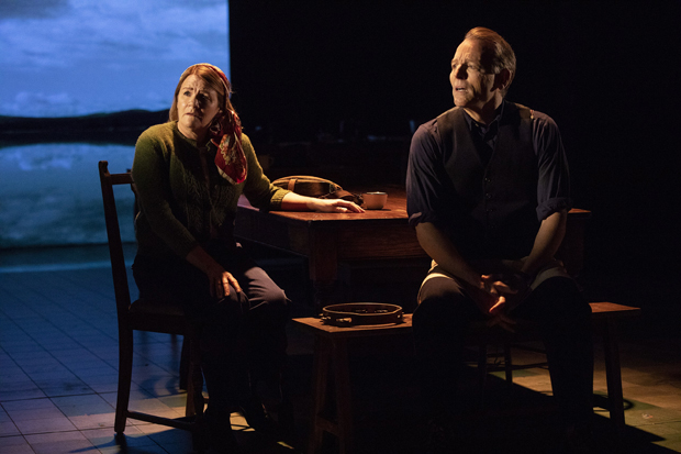 Mare Winnignham plays Elizabeth, and Stephen Bogardus plays Nick in Girl From the North Country.