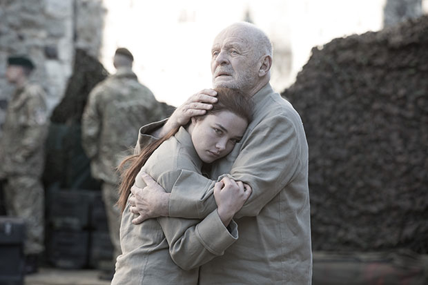 Florence Pugh plays Cordelia, and Anthony Hopkins plays the title role in King Lear.
