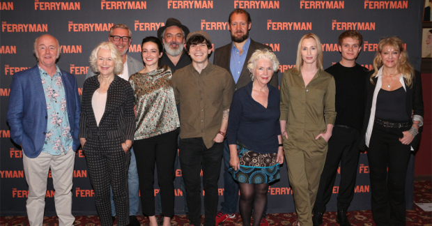 Mark Lambert, Dearbhla Molloy, Stuart Graham, Laura Donnelly, playwright Jez Butterworth, Fra Fee, Justin Edwards, Fionnula Flanagan, Genevieve O&#39;Reilly, Tom Glynn-Carney, and producer Sonia Friedman.