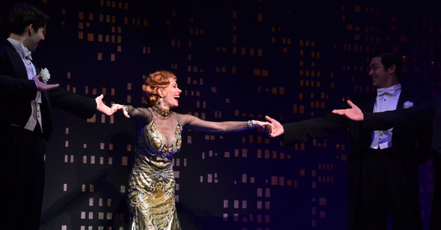 Marin Mazzie during the opening-night curtain call of Bullets Over Broadway.