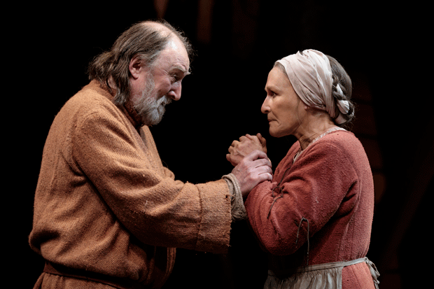 Dermot Crowley plays Joan&#39;s father, Jacques, opposite Glenn Close in Mother of the Maid at the Public Theater.