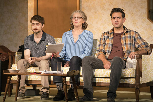 Daniel Radcliffe, Cherry Jones, and Bobby Cannavale star in The Lifespan of a Fact, directed by Leigh Silverman, at Broadway&#39;s Studio 54.